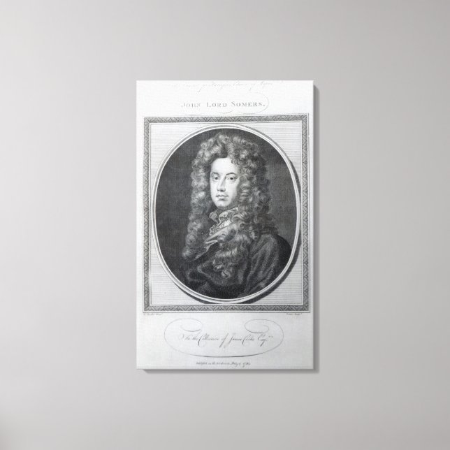 John, Lord Somers, graverad av John Gold, 1785 Canvastryck (Framsida)