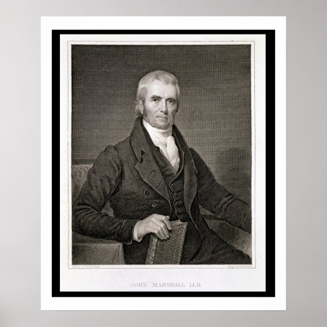 John Marshall (1755-1835), graverad av Asher Brown Poster (Framsidan)