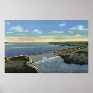 John Martin (Caddoa) fördämning över Arkansas Poster