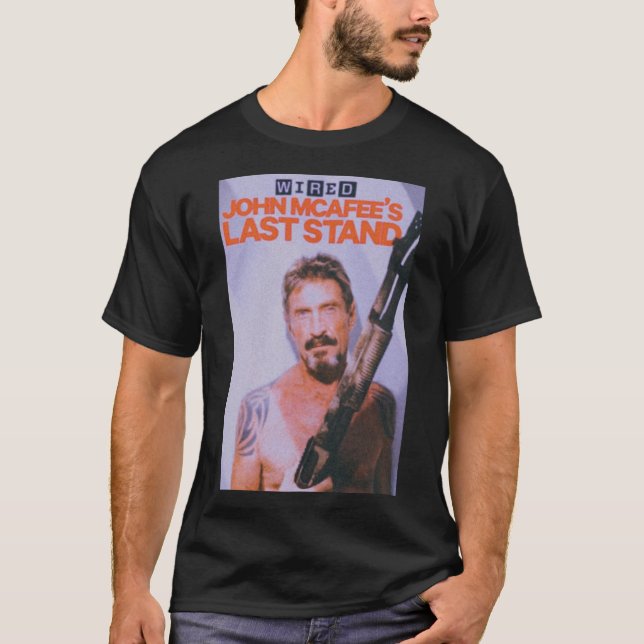 John Mcafee Rip    T Shirt (Framsida)