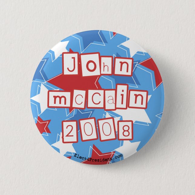 John McCain 2008 knäppas Knapp (Framsida)
