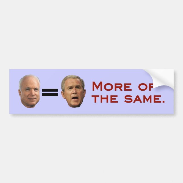 John McCain = George W. Bush Bildekal (Framsidan)