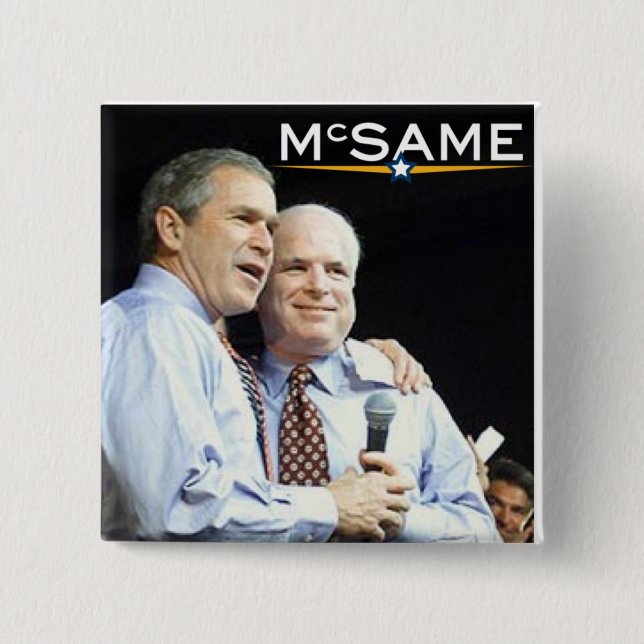 John McCain = George W. Bush Knapp (Framsida)