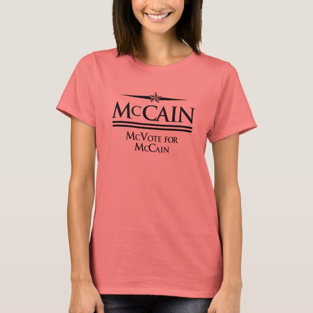John McCain: McVote for McCain T-shirt (Framsida)