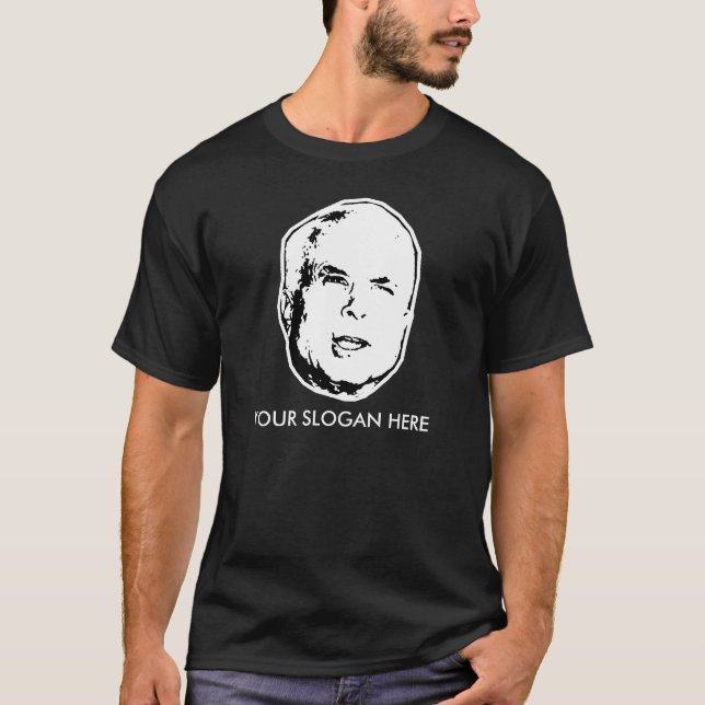 John McCain T-tröjaslogan/anpassade T-shirt (Framsida)