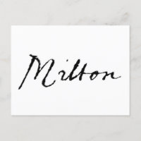 John Milton namnteckning