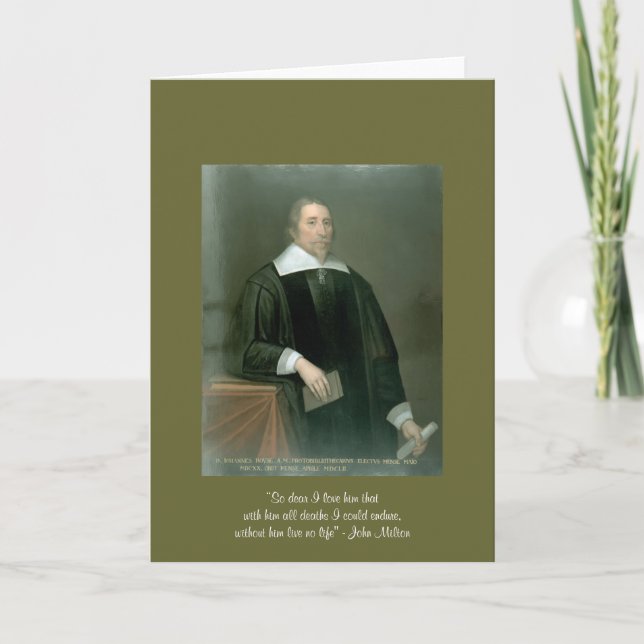 John Milton "Så kära" Citat På Damers Snürsko Kort (Framsida)