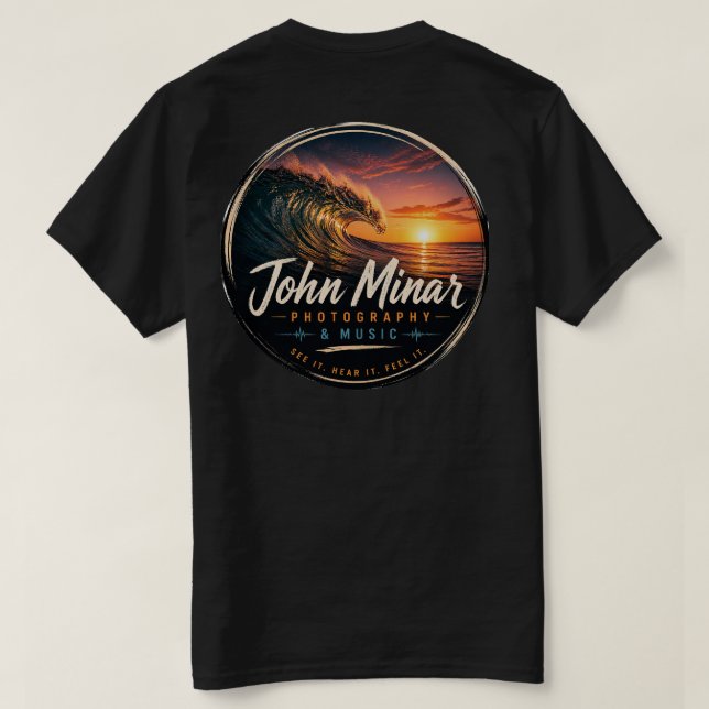 John Minar Fotografi & Musik  T Shirt (Design baksida)