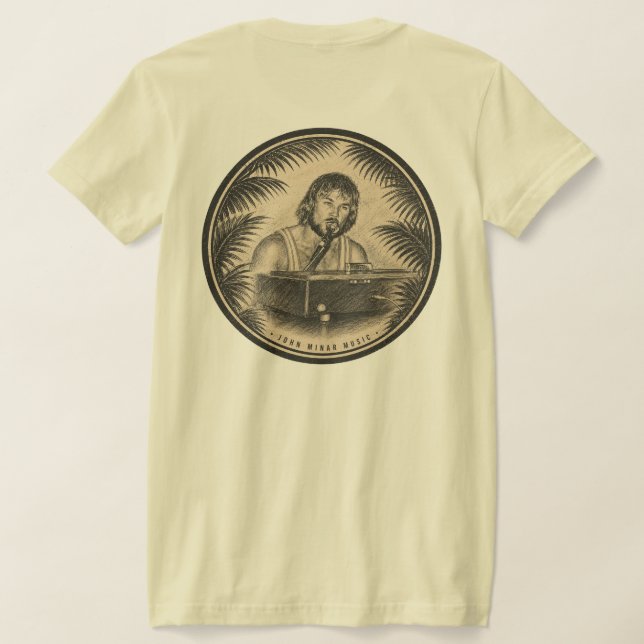 John Minar Music - Dam-T-shirt  T Shirt (Laydown Baksida)