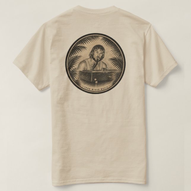John Minar Music  - T-Shirt  (Design baksida)