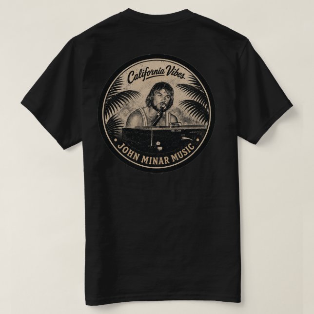 John Minar Musik  T Shirt (Design baksida)