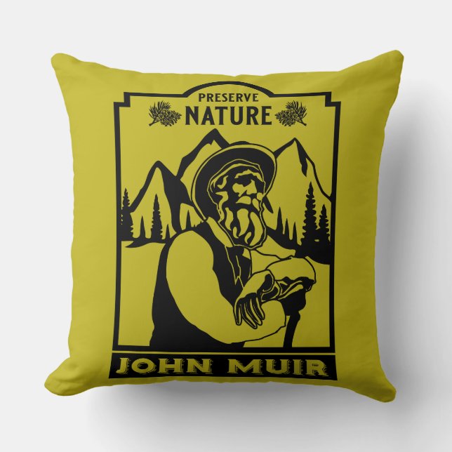 John Muir American Conservator Kudde (Framsida)