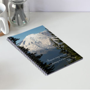 John Muir Citat Scenisk Mount Rainier Anteckningsbok