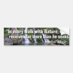 John Muir citationstecken och en härlig Yosemite Bildekal