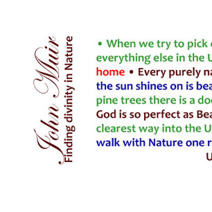 John Muir, Finding Divinity i Nature Mugg
