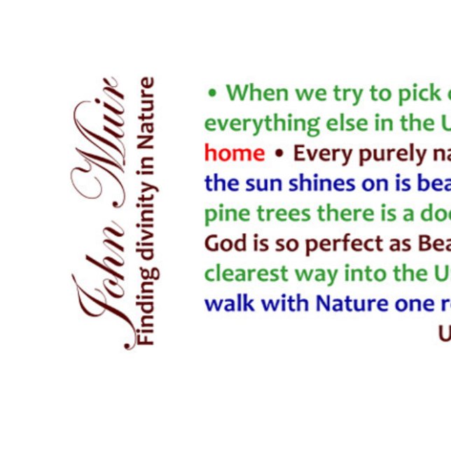 John Muir, Finding Divinity i Nature Mugg (Skapare uppladdad)