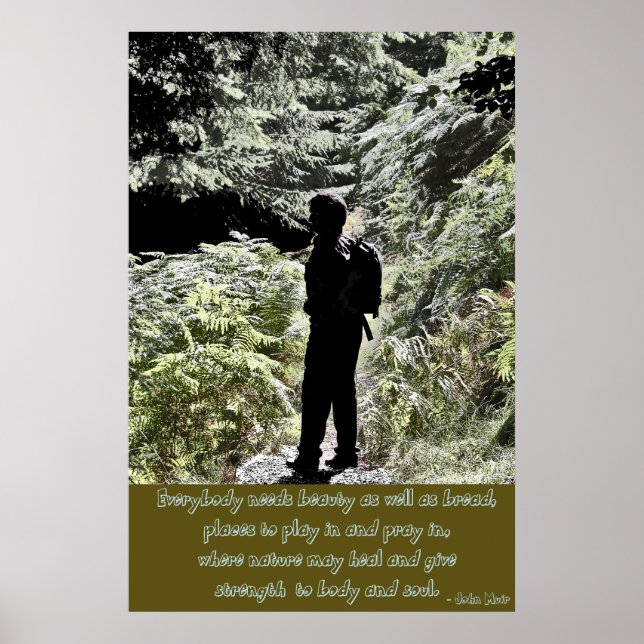 John Muir Nature Quote Poster Skriv ut (Framsidan)
