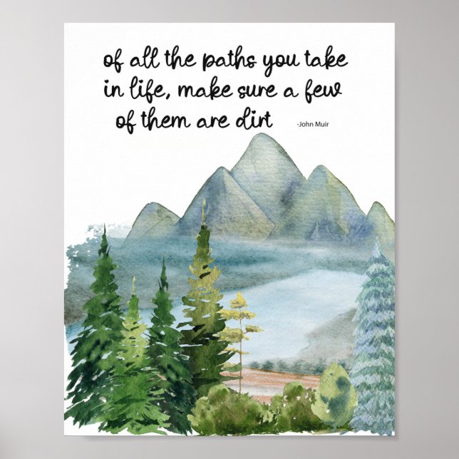 John Muir Quote | Inspirationsoffert I Cabin Poster (Framsidan)