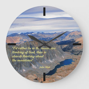 John Muir Quote Large Clock Stor Klocka
