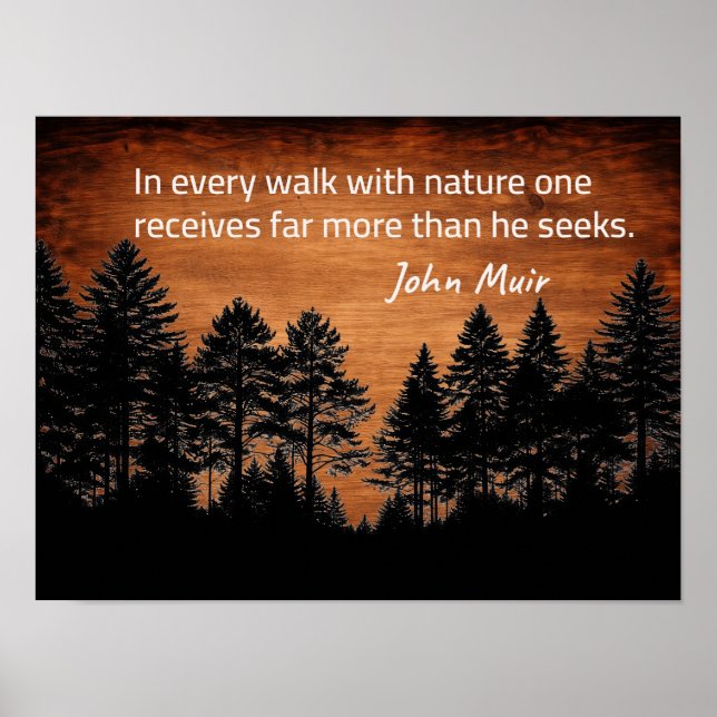 John Muir quote Poster (Framsidan)