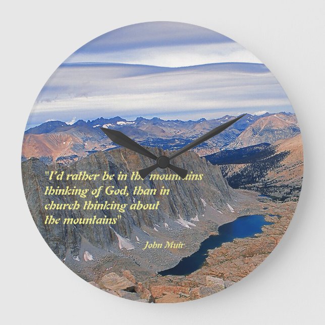 John Muir Quote Stor Klocka (Framsida)