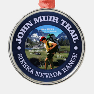 John Muir slinga (fotvandrare C) Julgransprydnad Metall
