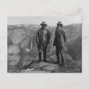 John Muir Teddy Roosevelt Yosemite nationalpark Vykort
