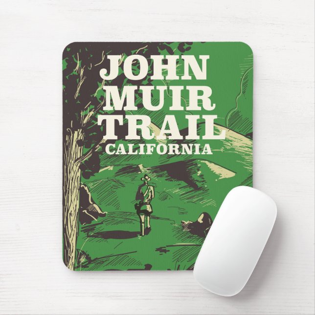 John Muir Trail California-reseaffisch. Musmatta (Med mus)