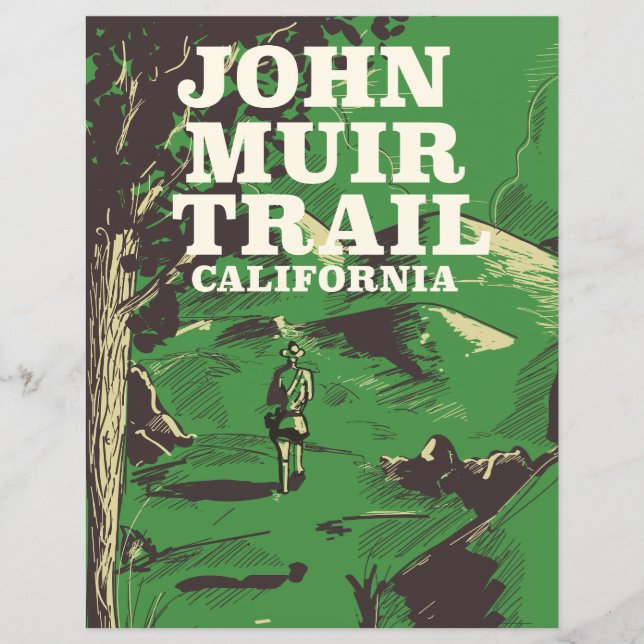 John Muir Trail California resemal för resa. (Framsida)