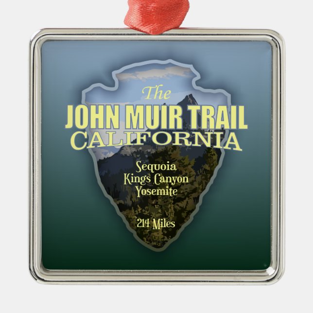 John Muir Trail (pilhuvud) Julgransprydnad Metall (Framsidan)