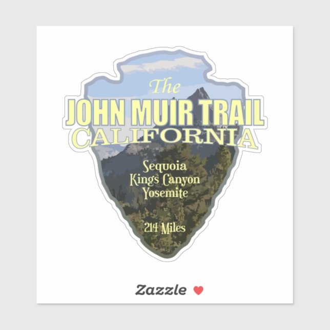 John Muir Trail (pilhuvud) Klistermärken (Ark)