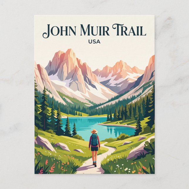 John Muir Trail USA Vykort (Framsida)