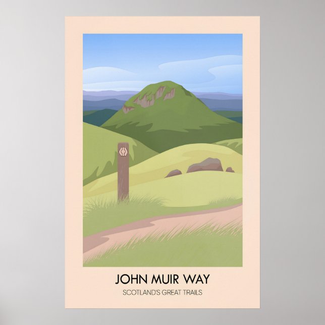 John Muir Way Scotlands Great Trails Affisch (Framsidan)