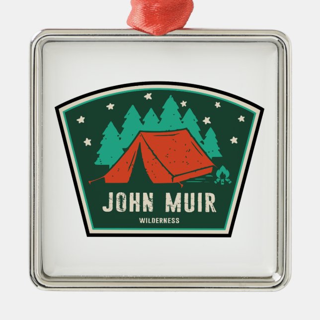 John Muir Wilderness California Camping Julgransprydnad Metall (Framsidan)