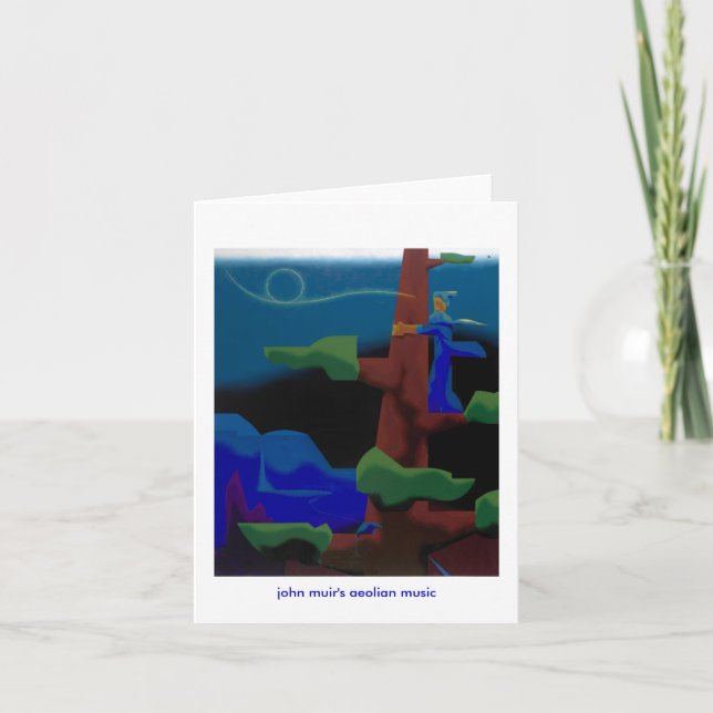john muirs aeolian musik - notecard kort (Framsida)