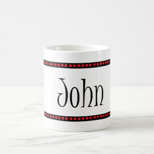 John namn kaffemugg