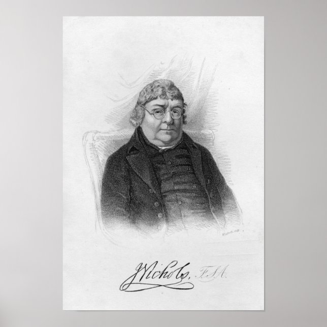 John Nichols, graverad av Woolnoth Poster (Framsidan)