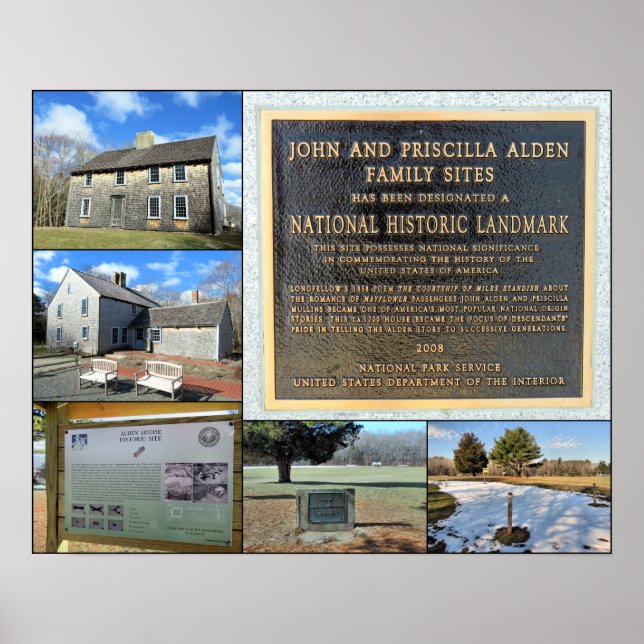 John och Priscilla Alden Family Sites Poster (Framsidan)