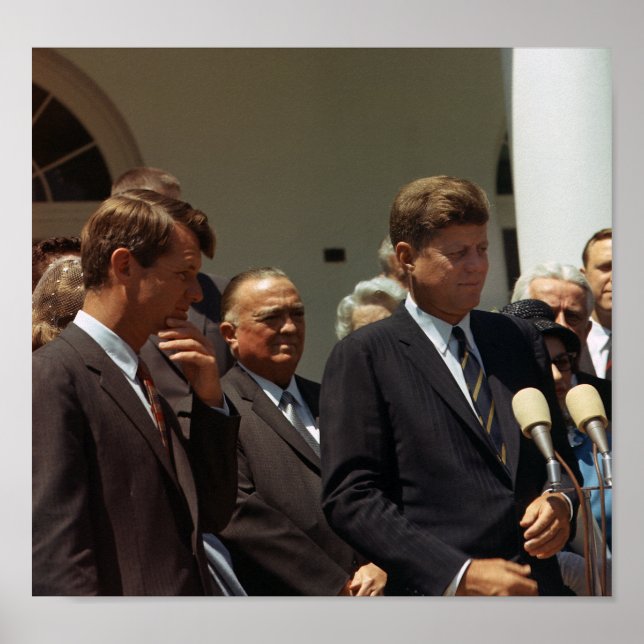 John och Robert Kennedy med J. Edgar Hoover Poster (Framsidan)