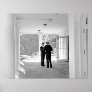 John och Robert Kennedy Outside White House Poster