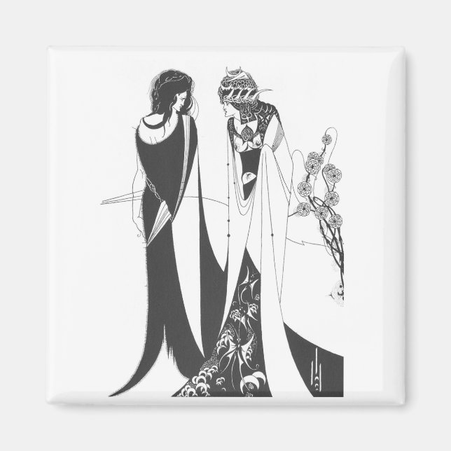 John och Salome, av Aubrey Beardsley.. HD Magnet (Framsidan)