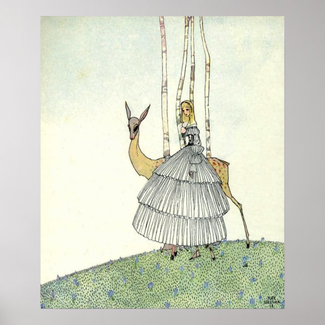 John och Spöken av Kay Nielsen Poster (Framsidan)