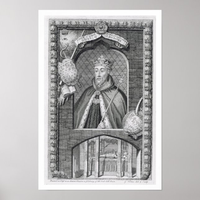 John of Gaunt, Duke of Lancaster (1340-99) efter e Poster (Framsidan)