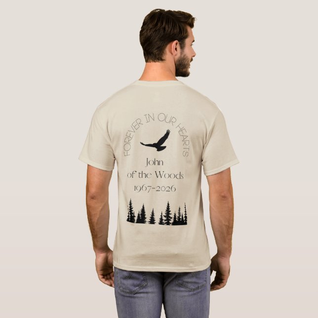 John of the Woods- Fram- och Bakdesign T-Shirt (Hel baksida)