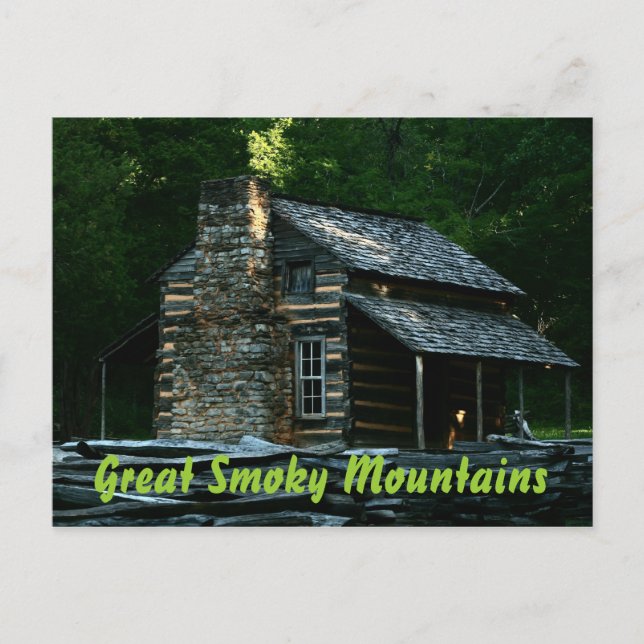 John Oliver Cabin - Underbara Smoky Mountains Vykort (Framsida)