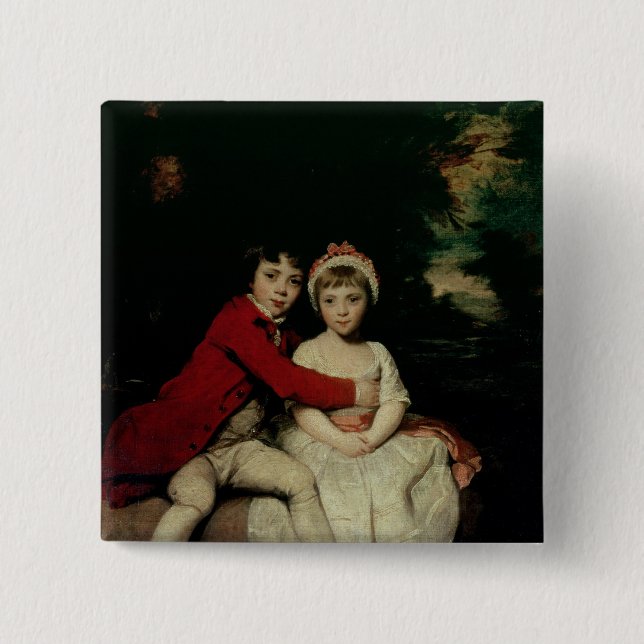 John Parker och hans syster Theresa, 1779 Knapp (Framsida)