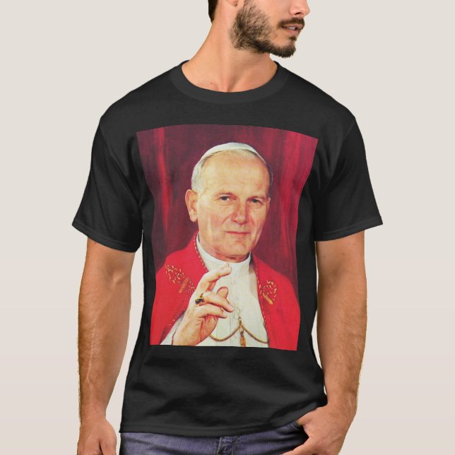 John Paul II Bishop of Rom T Shirt (Framsida)