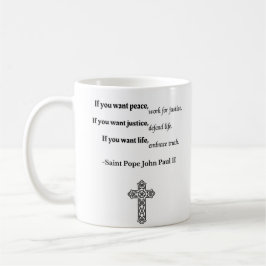 John Paul II citat Kaffemugg