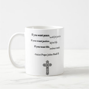 John Paul II citat Kaffemugg