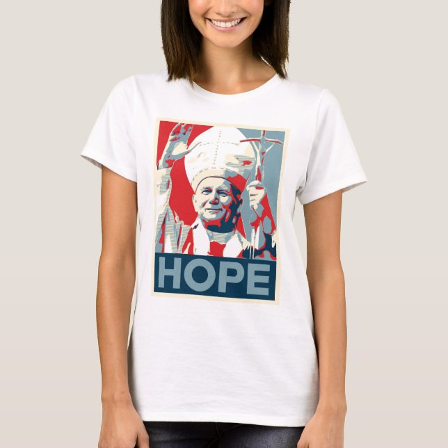 John Paul II hoppdamer T-shirt (Framsida)
